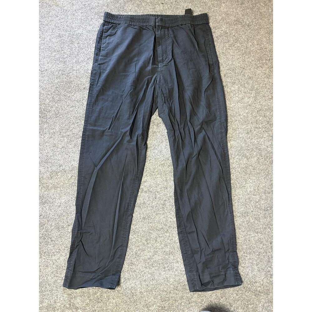 COS Chino Pants Mens 33x28 Blue Relaxed Fit Elastic Waist Tapered Casual